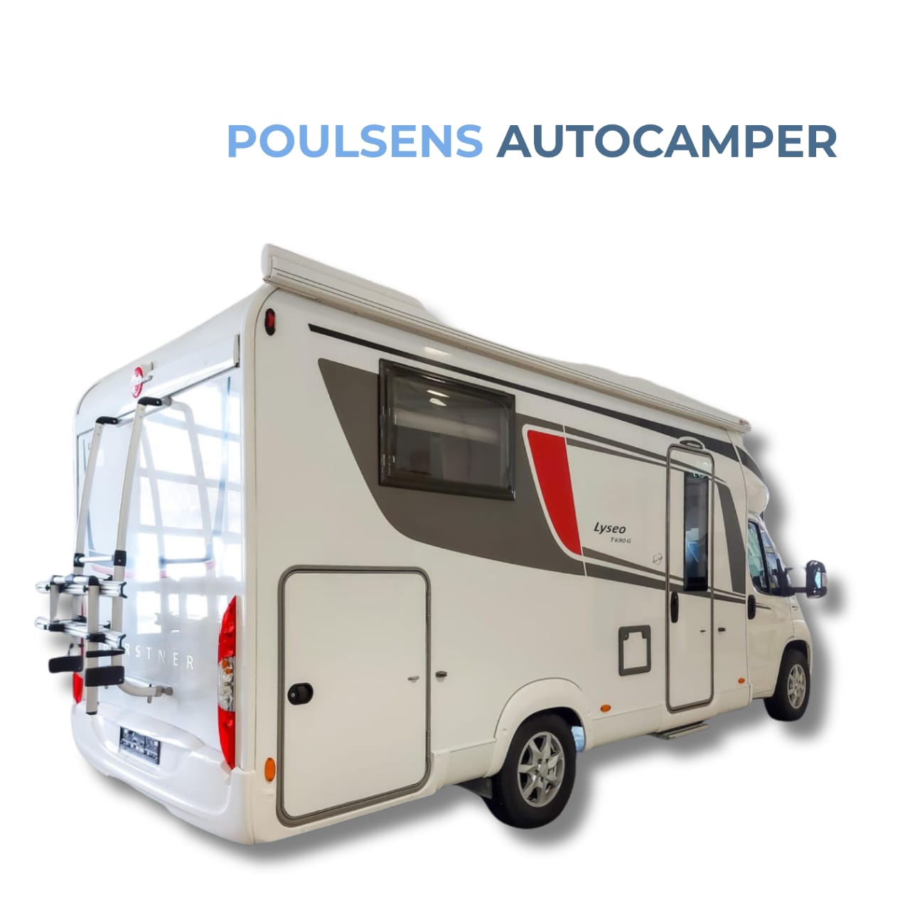 Vue arrière du Bürstner Lyseo T 690 G avec auvent