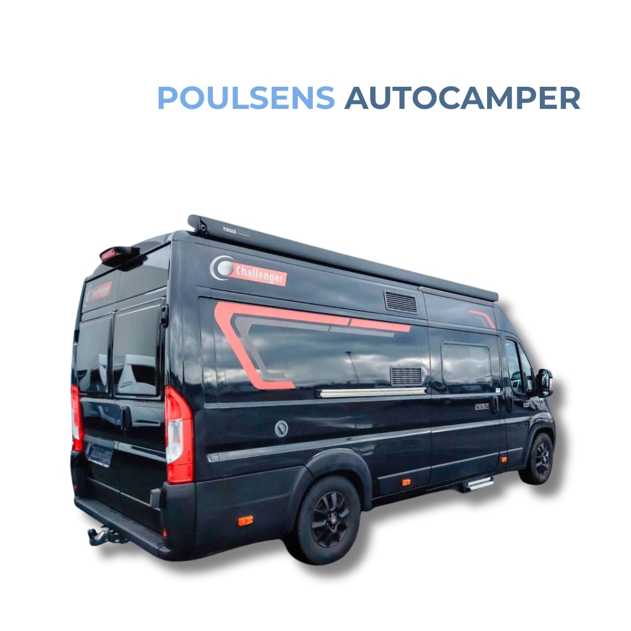 Vue arrière du Challenger Van Elegance V217 avec auvent