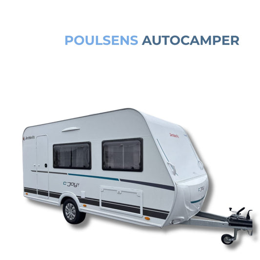 Vue extérieure avant de la Dethleffs C’joy 420 QSH 2023