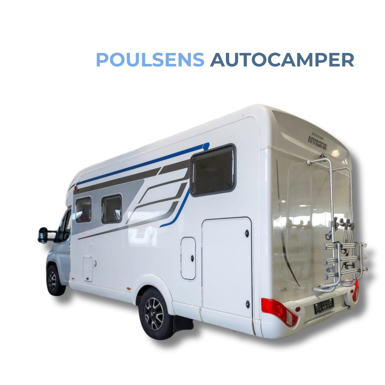 Vue arrière du Hymer Tramp GL Ambition 578 2019 avec auvent