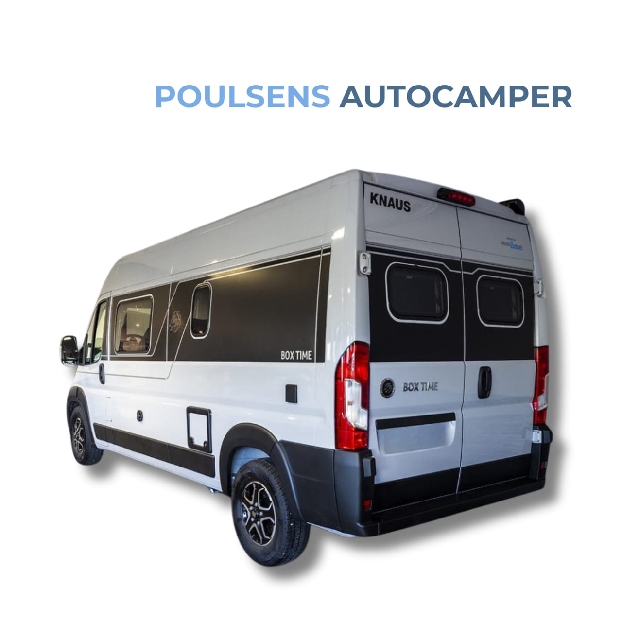 Vue arrière du camping-car urbain Knaus BOXTIME 600 MQ 2026 sur base Fiat Ducato
