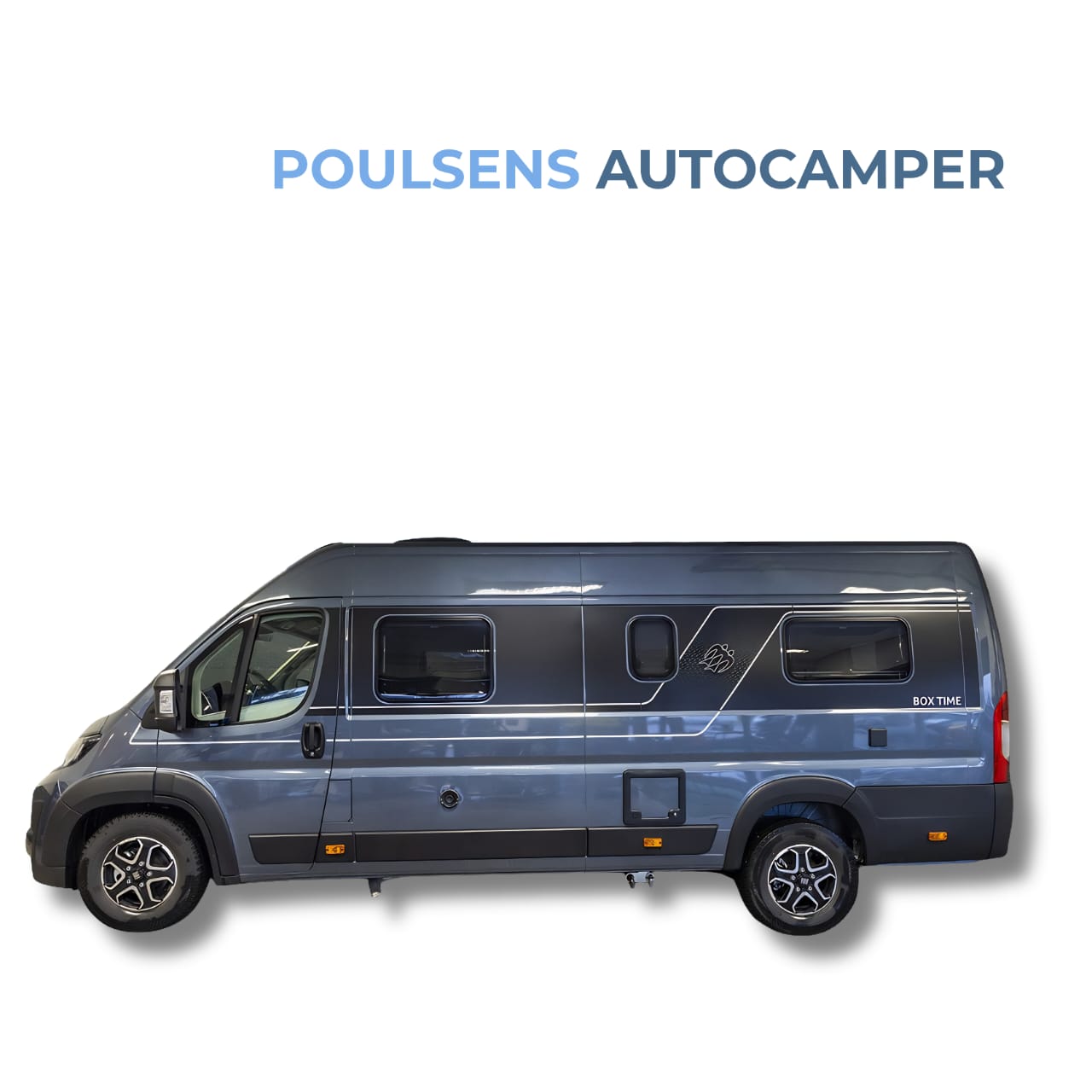 Vue extérieure de côté  du camping-car urbain Knaus BOXTIME 630 ME 2026 avec design moderne et jantes alliage