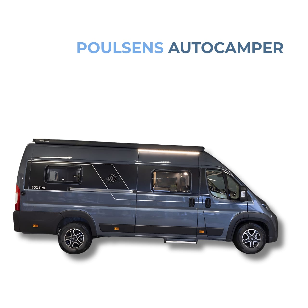 Vue extérieure de côté  du camping-car urbain Knaus BOXTIME 630 ME 2026 avec design moderne et jantes alliage