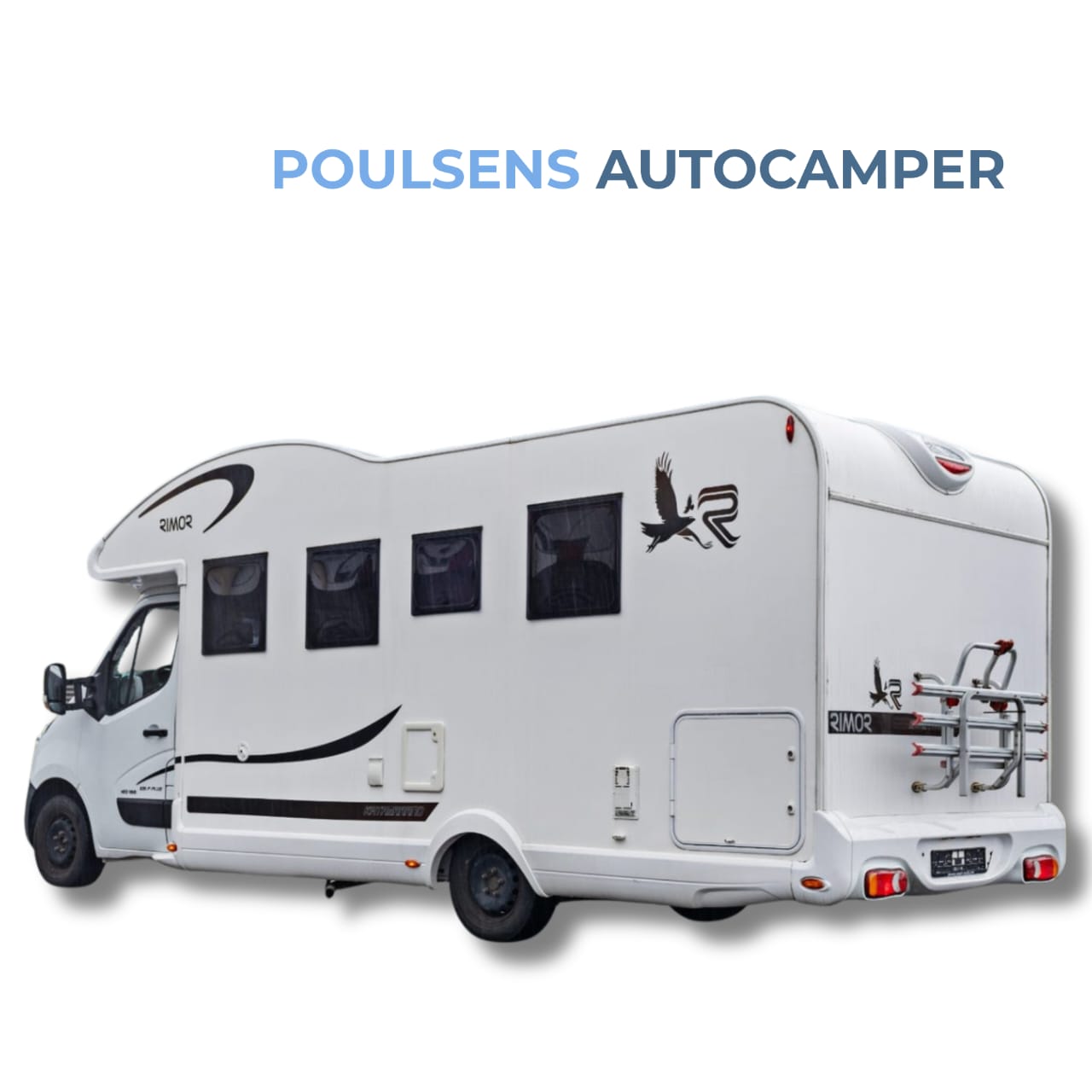 Vue arrière du Rimor 97F3 avec auvent