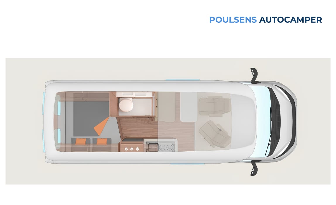 Vue extérieure avant du camping-car urbain Weinsberg CARABUS Grey Edition Fire 600 MQ 2026 avec design moderne et jantes alliage