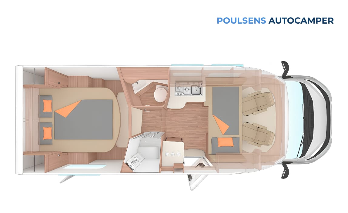 Vue extérieure avant du camping-car semi-intégré Weinsberg CARASUITE 700 DX 2026 avec design moderne et jantes alliage